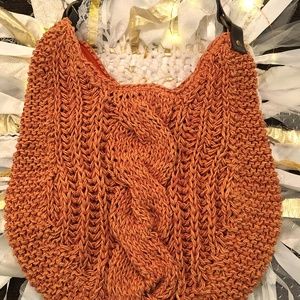 Old Navy Crochet Hobo Bag in Orange